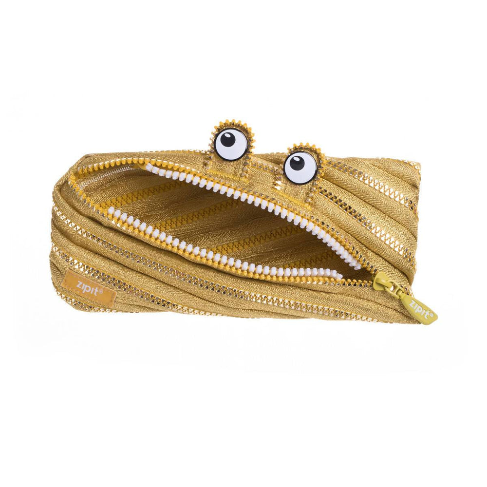Zipit Monster Pouch Gold - Pencil Cases - Zigzagme - Naiise